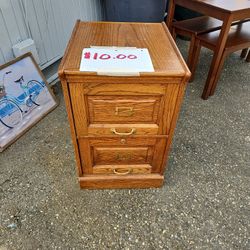 Solid Wood Filing Cabinet 