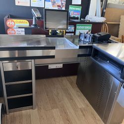 Stainless Steel Barely Used Cash Register/ Cash Counter 