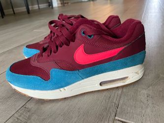 Nike Air Max 1 AH8145-601 Team Red Orbit Green Abyss Burgundy Teal Size 8 men's