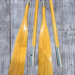 LAHNA Performance Vintage Wood Boat Oar Set Are Decorator Functional and Collapsible. Beautiful.