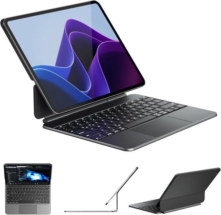 Magic Keyboard Alternative Case for iPad Pro 12.9 Inch, iPad Air 13 (M2] 2024