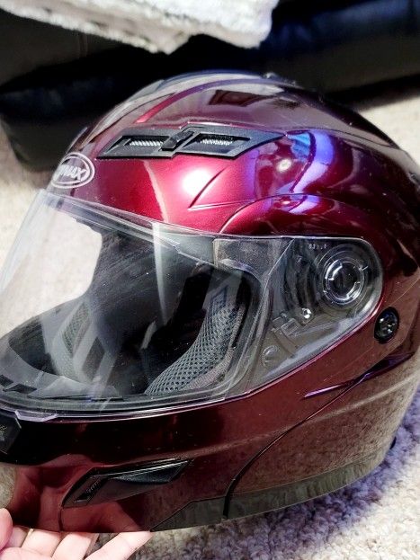 Deep Wine Red GMax Unisex Motorcycle Helmet XL