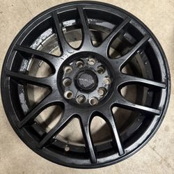 Black Rims 15” x 6 1/2”
