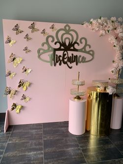 Backdrop decoración, cilindros y bases de postres!!