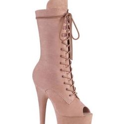 Pleaser Flamingo Boots Dusty Blush Size 7 