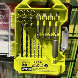 RYOBI 20 PC. Drill and Impact Drive Set