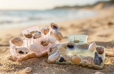 Handmade Sea Shell Hair Clips