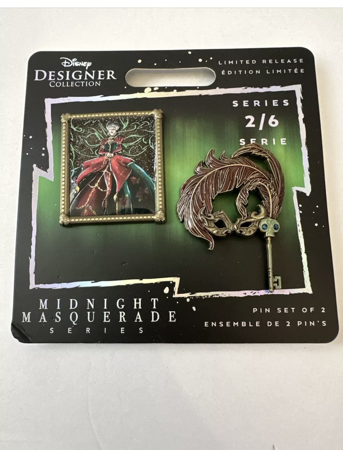 Disney Lady Tremaine Designer Collection Midnight Masquerade Pin Set Cinderella