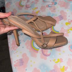 Beige Diamond Heels 