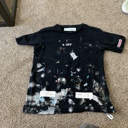Off-White Paint Splatter Graphic T-Shirt