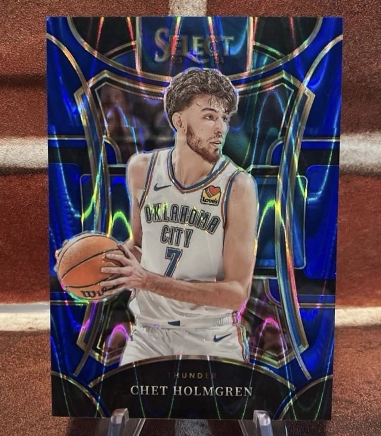 8 card rc lot 2023 Select #360 Chet Holmgren Mezzanine Blue Tectonic /99 Mint . 7 other cards included another Chet RC Moody Ja Morant Jalen Green & K