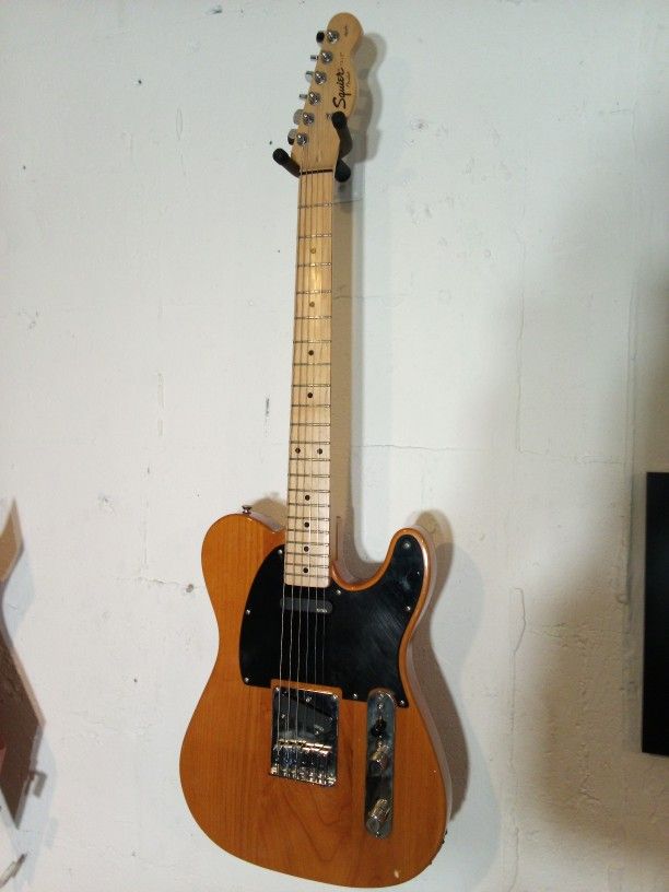 Squier Telecaster Affinity Series Modded EMG Upgraded Wood Maple Neck Black Pickguard