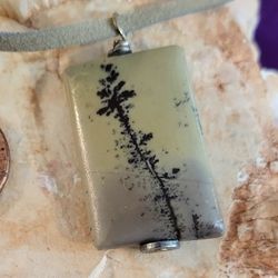 Unique Rectangular Stone Pendant 