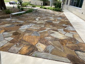 Paver Patios Flagstone Traventine