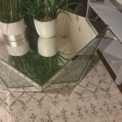 Diamond Shape ALL glass Table 