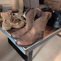 Ariat Boots Size 12EE Mint Brown Steel Toe