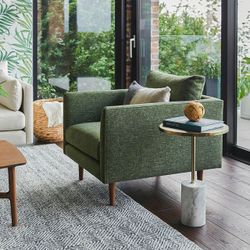 Burrard Lounge Chair  - Forest Green  📏 32”w x 35”d x 33”h