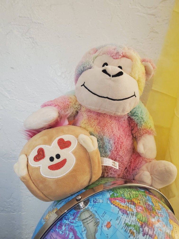 Stuffed Monkey With EMOJI MONKEY🐒