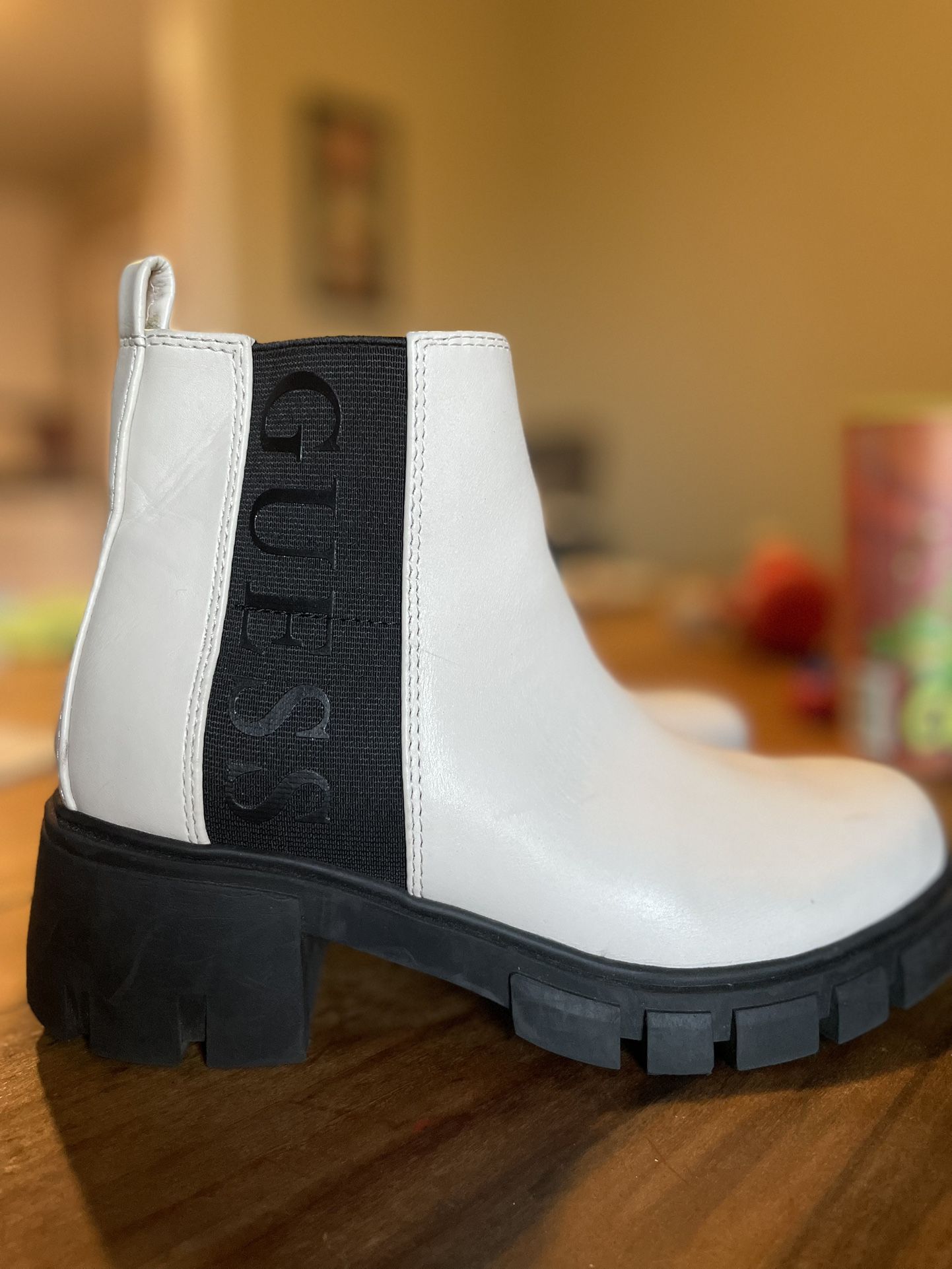 Black and white Guess Boots
