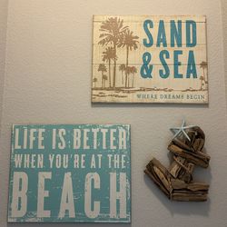 Beach Themed Wall Art Set