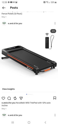 NovaWalk W50 TrekPad with 12% auto incline