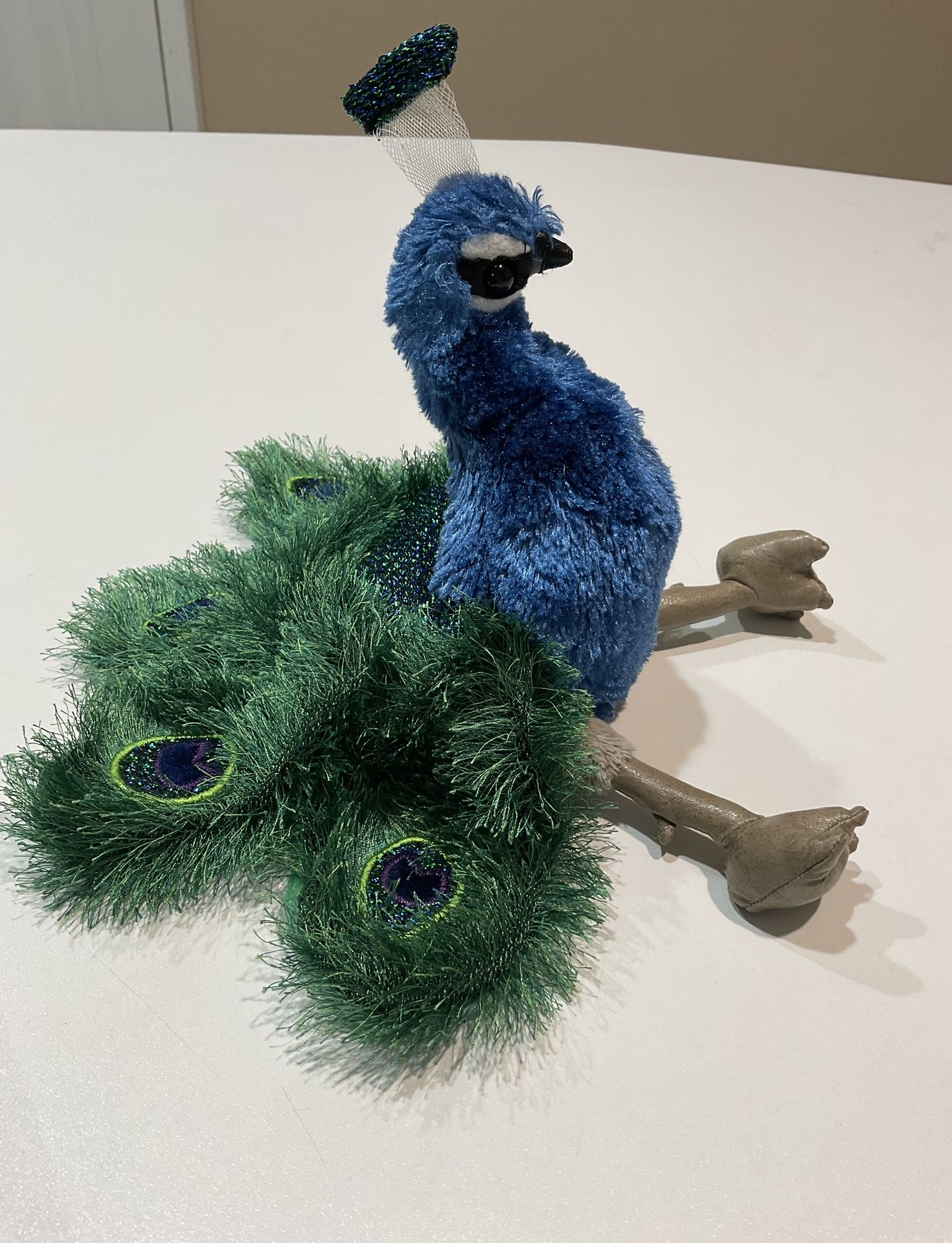 Folkmanis 12” Wide Peacock Hand Puppet