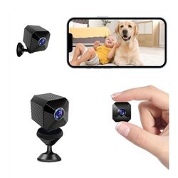 Mini Camera - 4K HD Nanny Camera | Dual-Band 2.4/5GHz WiFi Indoor Security Cam with AI Human Detection, Night Vision, Magnetic Design, Multi-User Shar