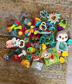 0-12 months teeters, rattles and sensory toys