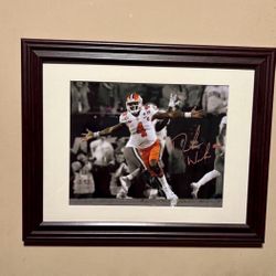 Deshaun Watson National Championship CLEMSON UNIVERSITY TIGERS FOOTBALL Autographed Replica Print Matt & Framed