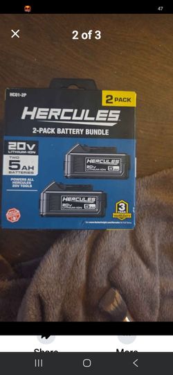 Hercules batteries  2 20V  5AH pack