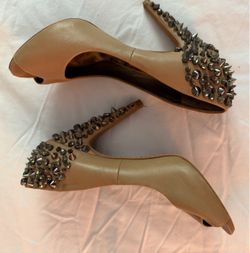 Sam Edelman  Leather Spiked Toe Pumps