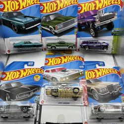 Hot Wheels Lot Of 6 Collection Collectible New Cars. Nove,el Camino.  (Box 24)