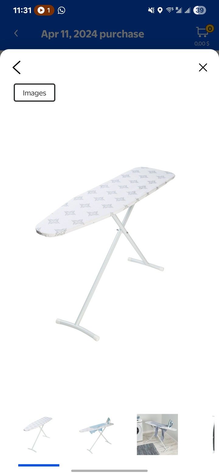 Mainstays T Leg Ironing Board with Cover