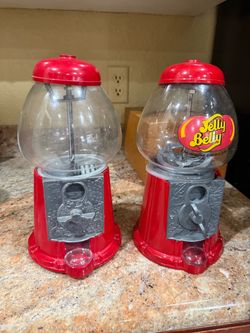 (2) Vintage Jelly Belly Jelly Bean Machine Candy/ Gumball Dispensers