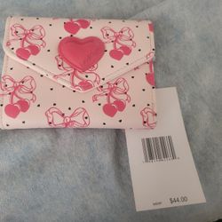 NEW BETSEY JOHNSON CHERRY WALLET 