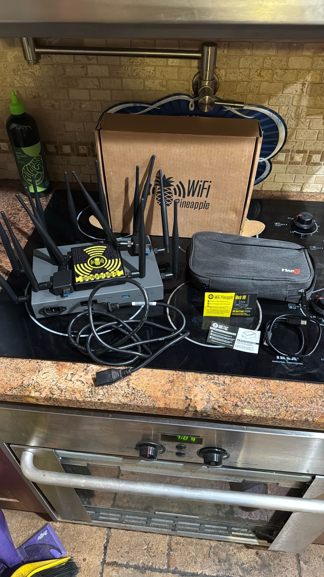 Wi-Fi Pineapple Enterprise , Wi-Fi Pineapple, And 2 MK7AC WiFi Auditing Adapters, Wi-Fi Coconut Omg Cables, All Kinds Of Goodies