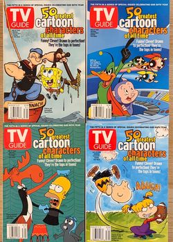 50 Greatest Cartoon Characters Vintage TV Guides