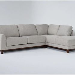 Living Spaces Sectional + ottoman 