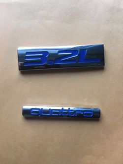 For sale Audi 3.2L quattro emblem and stickers
