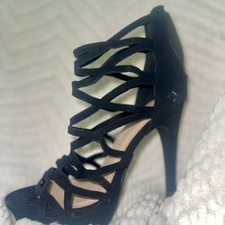 Black Strappy High Heels
