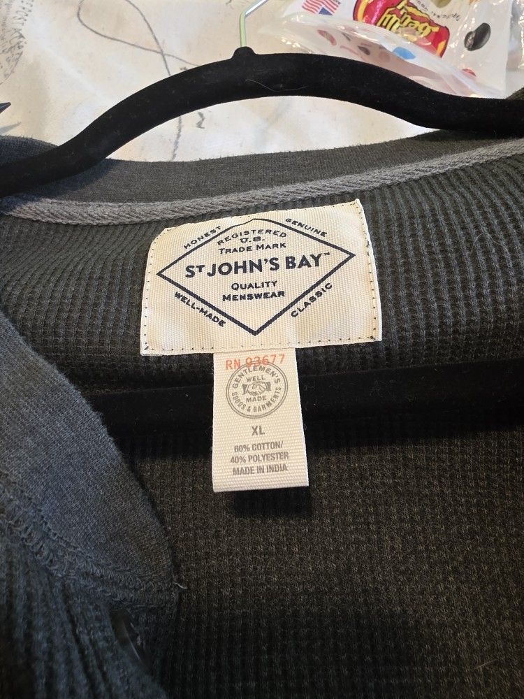 St John's Bay Long Sleeve Men's Casual Shirt Sz XL