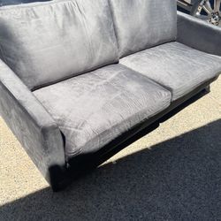 Brand New Grey Velvet Sofa, Retails For Over $600