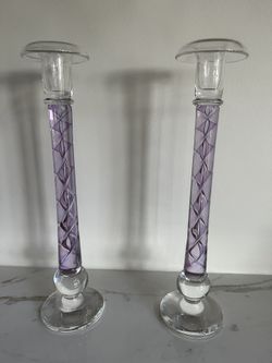 Hand blown Candlesticks