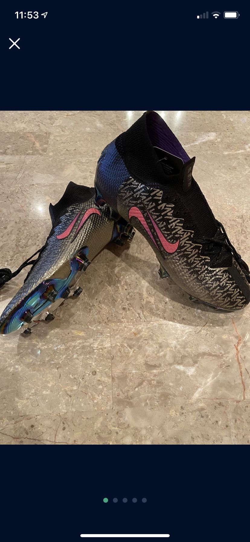Nike Mercurial Mbappé x Lebron Superfly 7 Chosen 2 Elite Firm Ground Cleats - Black/Fierce Purple/Metallic Silver/Flash Crimson