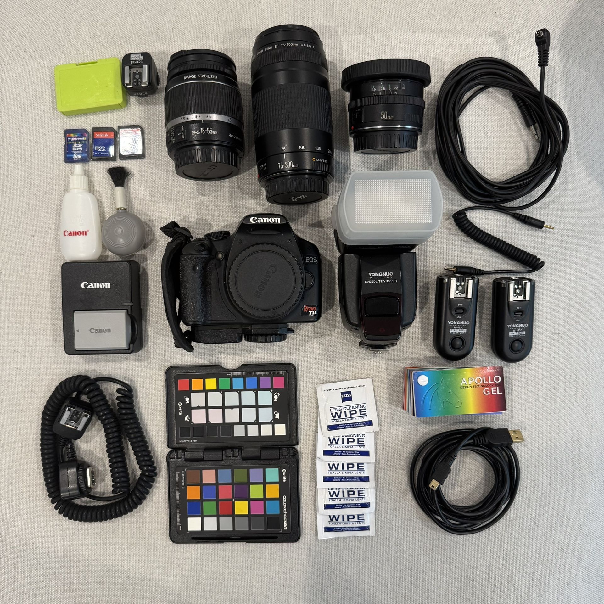 Complete Canon DSLR Photography Bundle – Lenses, Flash, Accessories + Camera Bag