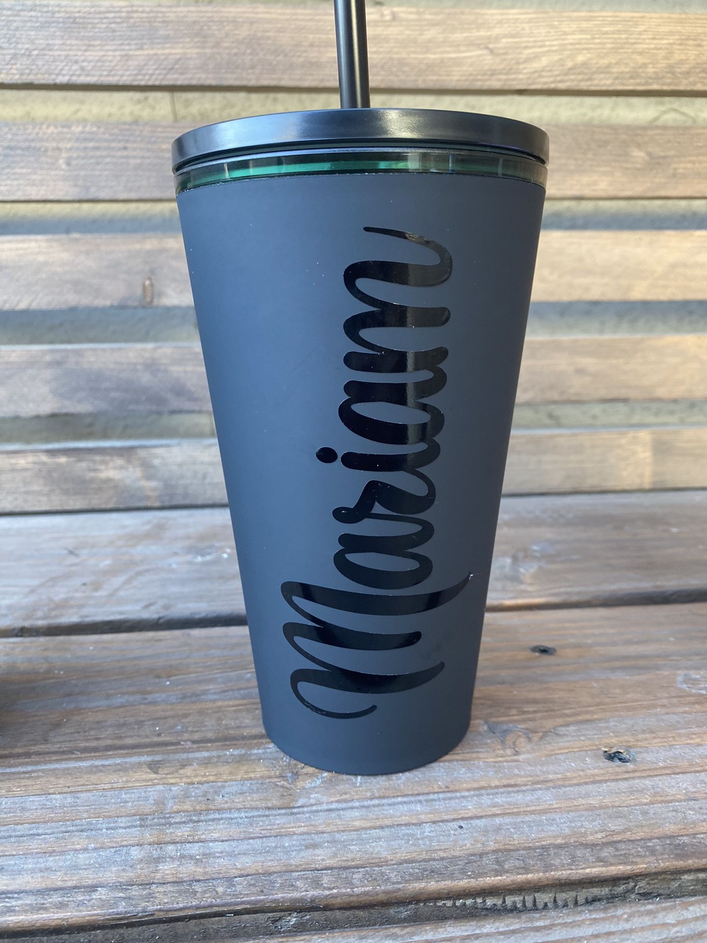 beige starbucks cup with flower Floral Frappe – Large Starbucks Cup – Eileen Entertainment main image 1