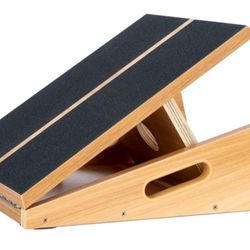 StrongTek Extra Large Wooden Slant Board, Adjustable Incline Board and Calf Stretcher, Stretch Board, Extra Side Handle 16 X 18 Inches, 5 Positions (5