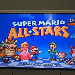 Original Super Nintendo + 5 Games + 4 Controllers + HDMI Converter