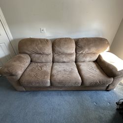 Tan Microfiber Couch