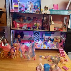L.O.L Wooden doll House With Dolls, Furniture And Accessories